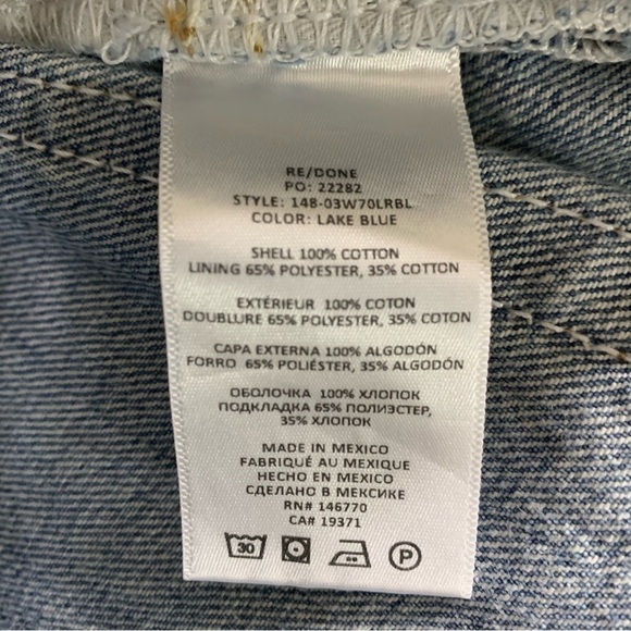 RE/DONE 70s Low-Rise Bell Bottom Jeans In Lake Blue New With Tags Size 25 - Picture 9 of 16